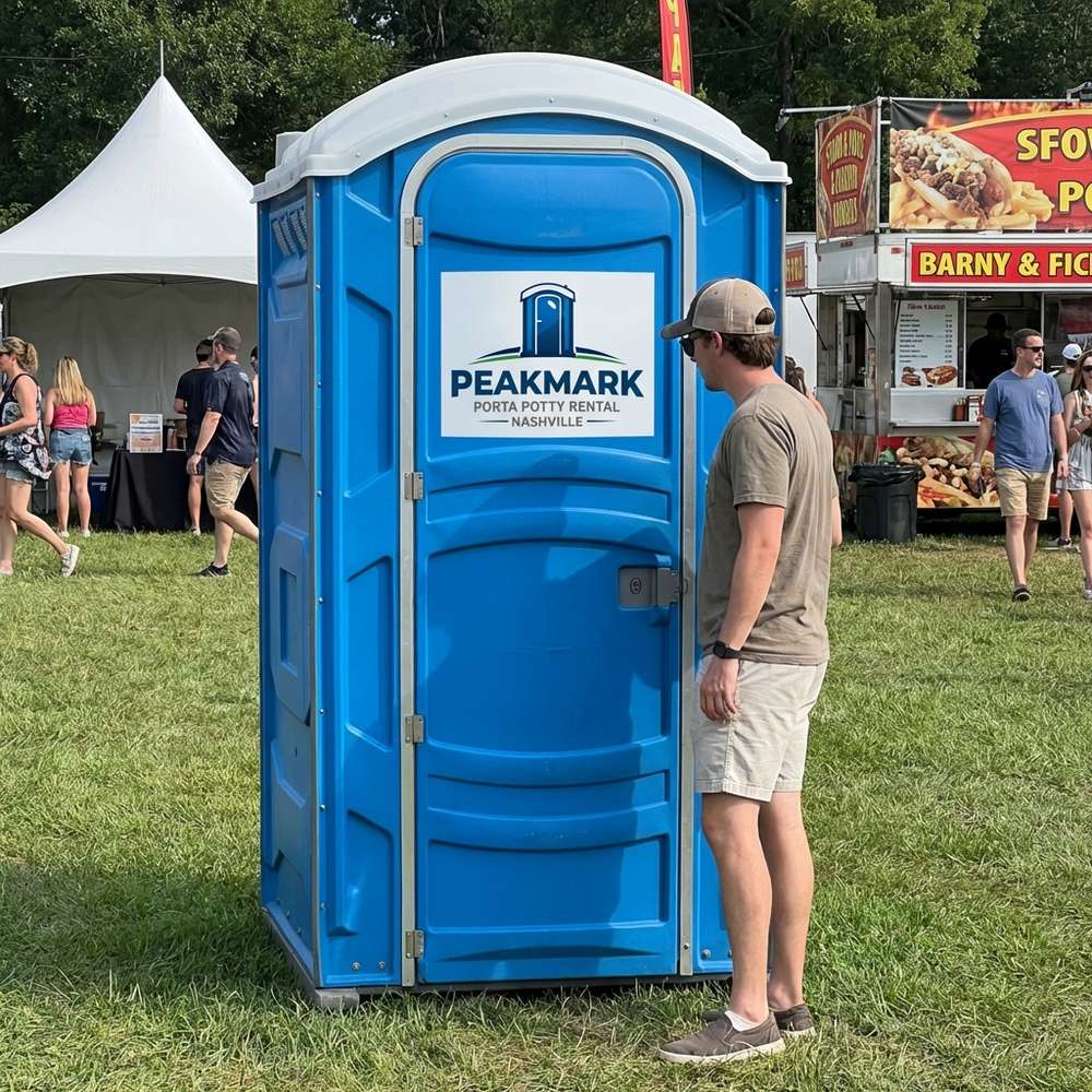Portable restrooms at outdoor event